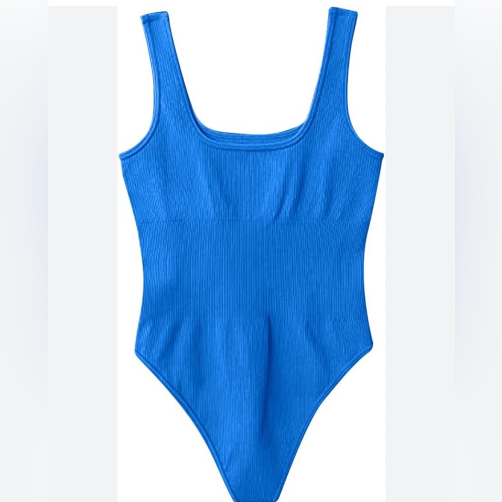 NWOT blue sleeveless body suit XL